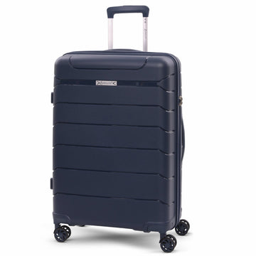 Aerolite 24” Medium 67L Lightweight Polypropylene (PP) Check-In Suitcase – Hard Shell Luggage with Spinner Wheels, TSA Lock & Organised Interior, Navy
